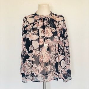 LOFT Sheer Blouse - Size XS